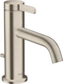 Hansgrohe Axor One Waschbeckenarmatur 70 mit Hebelgriff und Zugstangen-Ablaufgarnitur brushed nickel
