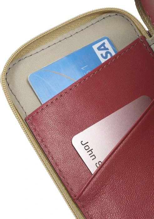 Stilgut Ledertasche mit Reißverschluss L rot