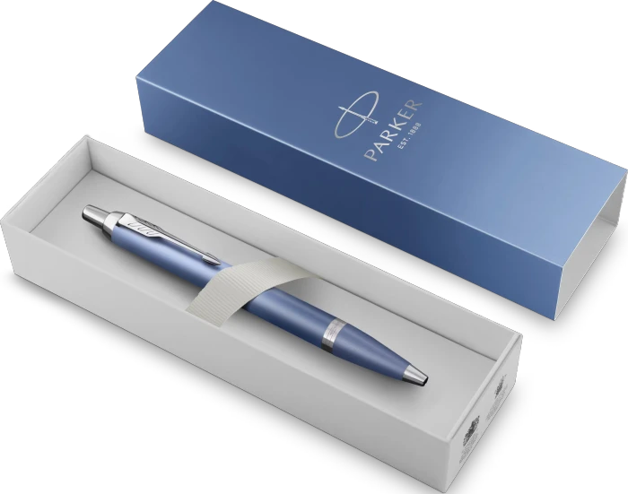 Parker IM Writing Rituals Kugelschreiber blau/chrome trim, Geschenkbox