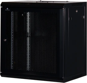 Rockstable 19" Wandschrank 12HE, Gitternetztür, IP2X, schwarz, 440mm tief