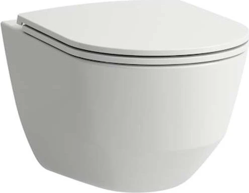 Laufen Pro Wand-WC rimless/compact, Tiefspüler, spülrandlos, mit Sitz mit Deckel mit Absenkautomatik, weiß