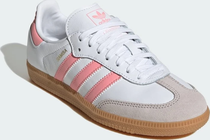 adidas Samba OG cloud white/semi pink spark/gum (Junior)