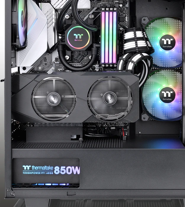 Thermaltake V350 TG ARGB Air, schwarz, Glasfenster