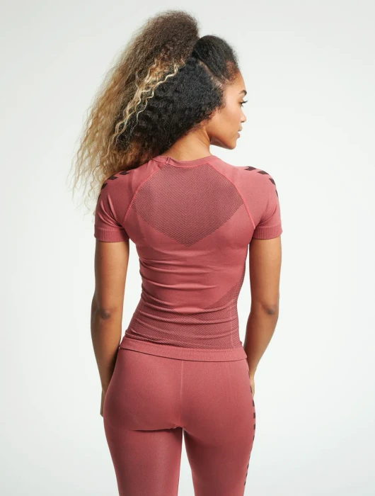 hummel Seamless Jersey Funktionsshirt kurzarm marsala (Damen)