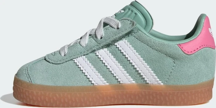 adidas Gazelle Comfort Closure Elastic Laces hazy green/cloud white/bliss pink (Junior)