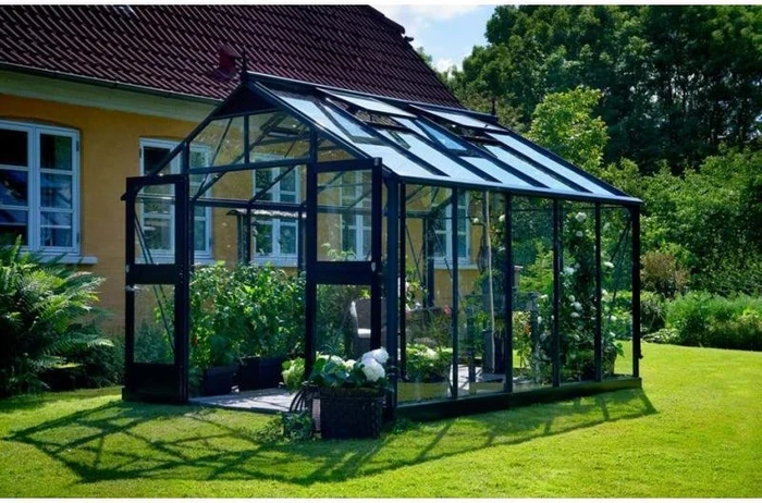 Juliana Premium 10.9m² 3mm Sicherheitsglas Gewächshaus anthrazit/schwarz