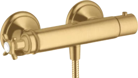 Hansgrohe Axor Montreux Brausethermostat Aufputz mit Kreuzgriff brushed gold optic