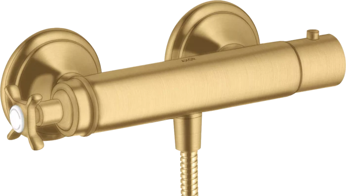 Hansgrohe Axor Montreux Brausethermostat Aufputz mit Kreuzgriff brushed gold optic