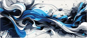 Sharkoon Skiller SGP35 D6, Mouse Mat XXL, 900x400mm, Abstract blau/weiß