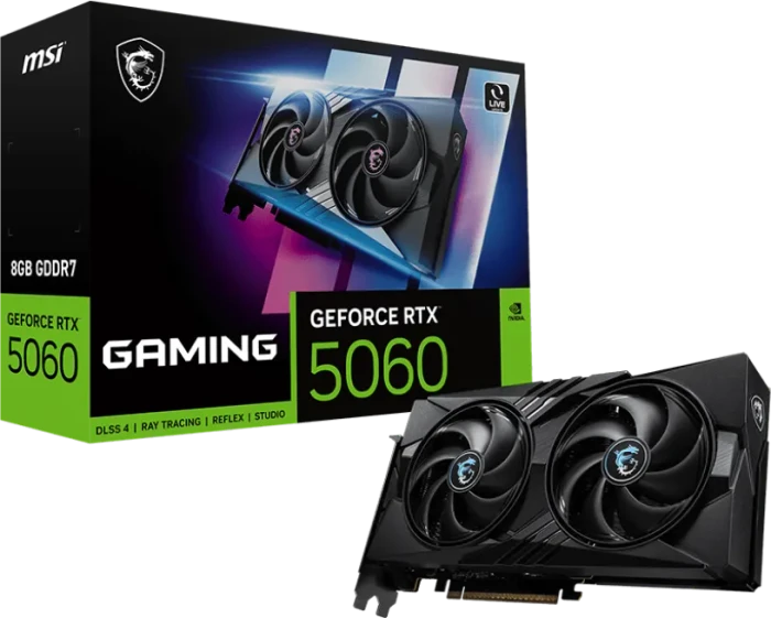 MSI GeForce RTX 5060 8G Gaming, G5060-8G, 8GB GDDR7, HDMI, 3x DP