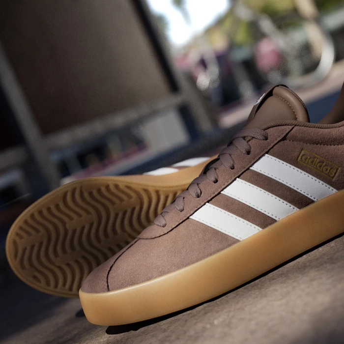 adidas VL Court 3.0 earth strata/cloud white/gold metallic