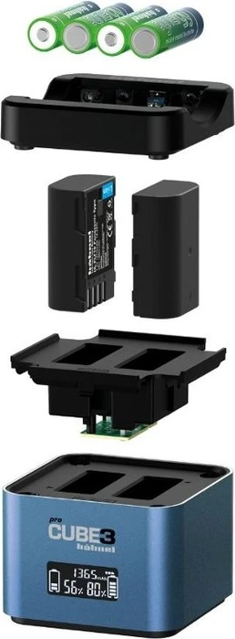 Hähnel ProCube 3 Doppelladegerät für Panasonic