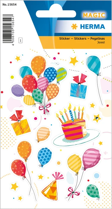 Herma Sticker "Birthday Party Jewel", Folie, 10 Blatt