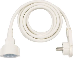 Brennenstuhl Verlängerungskabel mit Winkel-Flachstecker IP20 weiß H05VV-F 3G1,5,  3m