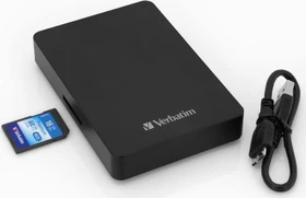Verbatim Store 'n' Go Portable HDD 1TB mit SD-Kartenleser + 16GB SD-Karte, USB 3.0 (53421)