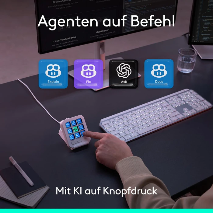 Logitech MX Keypad, hellgrau, USB-C