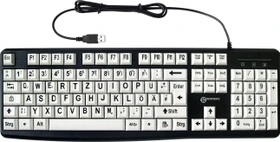 Geemarc Großschrifttastatur V3 weiß, USB, DE (KBSV3_WH_GE)