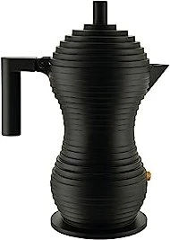 Alessi Pulcina 3 Tassen Espressokanne schwarz
