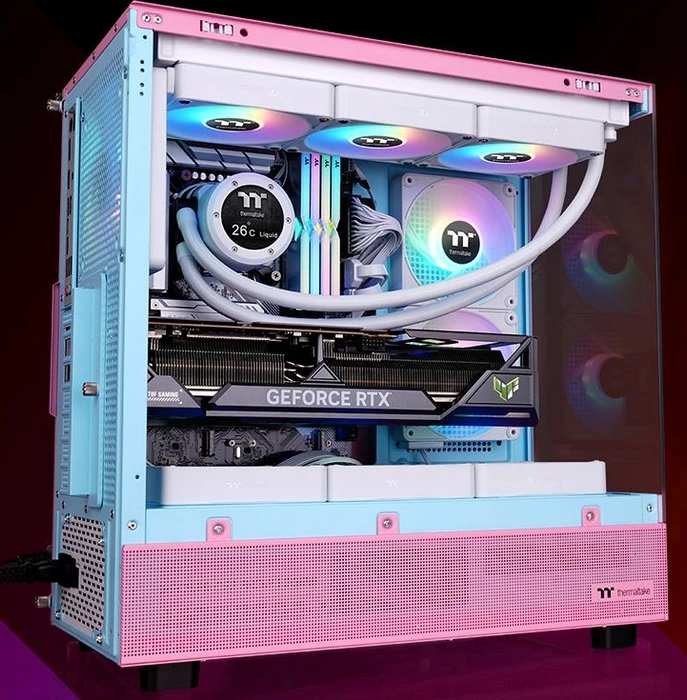 Thermaltake View 270 Plus TG ARGB Bubble Pink, rosa, Glasfenster