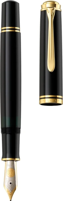 Pelikan Souverän M1000 schwarz, rechte Hand, breit, Geschenkbox