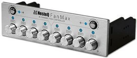 NesteQ FanMax silber, 5.25" Lüftersteuerung 8-Kanal