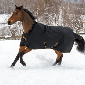 Kerbl Bucas Irish Turnout High Neck/50, Regendecke female, 1.40m, 50g, black/gold