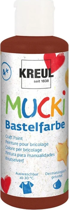 Kreul Mucki Bastelfarbe, braun, 80ml