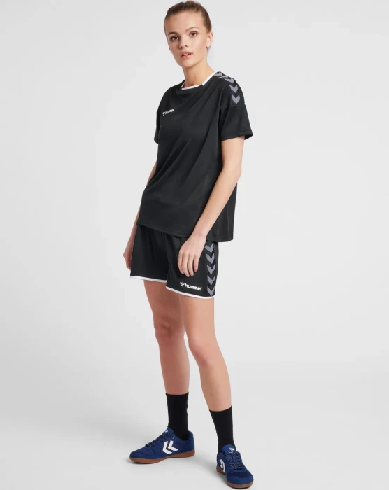 hummel Authentic Poly Jersey Funktionsshirt kurzarm schwarz/grau (Damen)