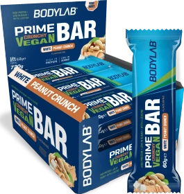 BodyLab24 Prime Crunchy Vegan Protein Bar White Peanut Crunch 720g (12x 60g)