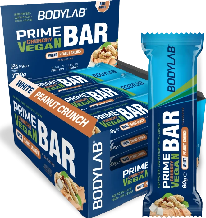 BodyLab24 Prime Crunchy Vegan Protein Bar 720g (12x 60g)