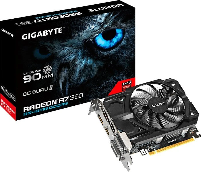 GIGABYTE Radeon R7 360, 2GB GDDR5, 2x DVI, HDMI, DP