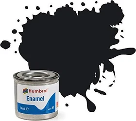 Humbrol Enamel Paint 21 black gloss, 14ml