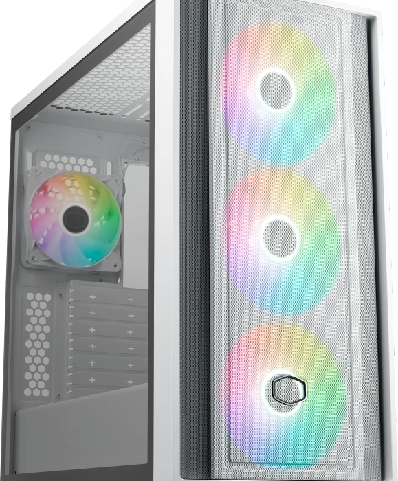 Cooler Master MasterBox 600, weiß, Glasfenster