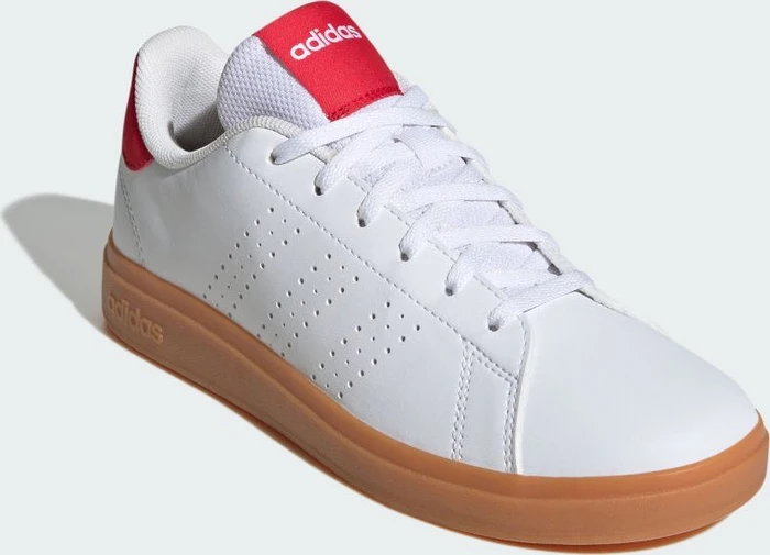 adidas Advantage Base 2.0 cloud white/pure ruby/gum (Junior)