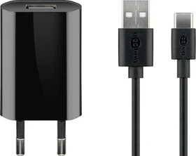 Wentronic Goobay USB-C-Ladeset 5W schwarz