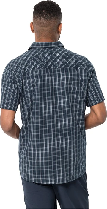 Jack Wolfskin Hot Springs Hemd kurzarm night blue checks (Herren)
