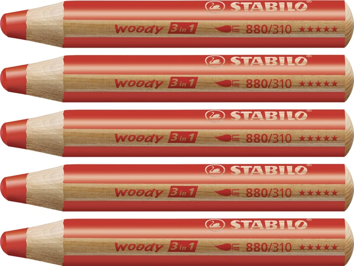 Wachsmalstift rot, 5er-Pack (880-310#5)