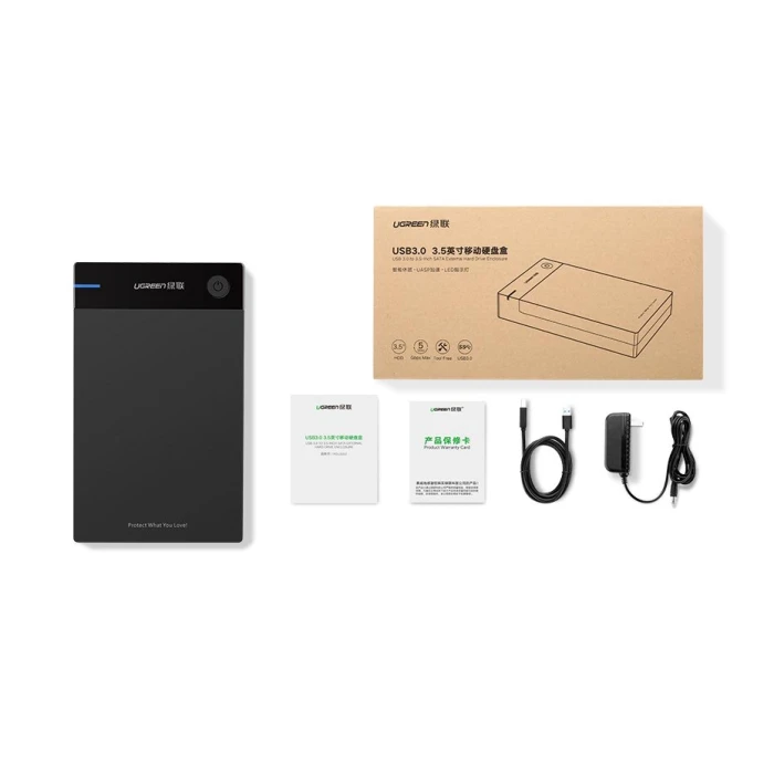 Ugreen Festplattengehäuse 3.5", USB-B 3.0