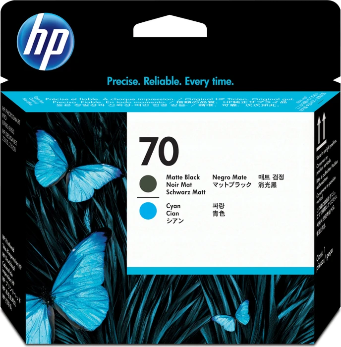 HP Druckkopf Nr. 70 C9404A Matt Black + Cyan Image