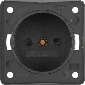 Berker Integro FLOW Steckdose ohne Schutzkontakt Niederlande, anthrazit matt