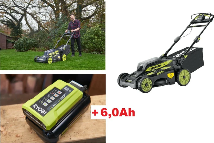 Ryobi RY36LMX51A-160 Akku-Rasenmäher inkl. Akku 6.0Ah
