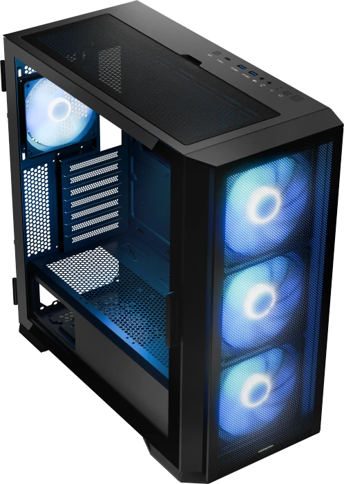 Modecom Horizon ARGB Flow Black, Glasfenster