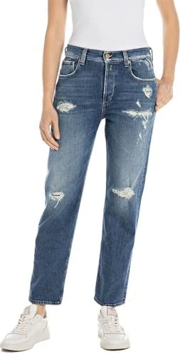 Replay Maijke Straight Fit Jeans medium blue (Damen)