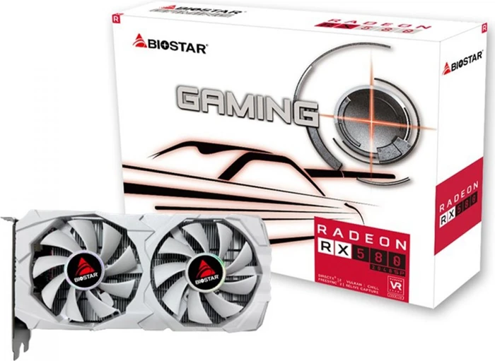 Biostar Radeon RX 580 White 2048SP, 8GB GDDR5, HDMI, 2x DP