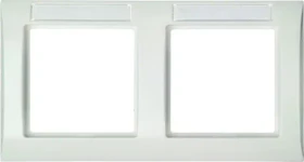 Schneider Electric ELSO Joy Rahmen 2-fach mit Schriftfeld, reinweiß