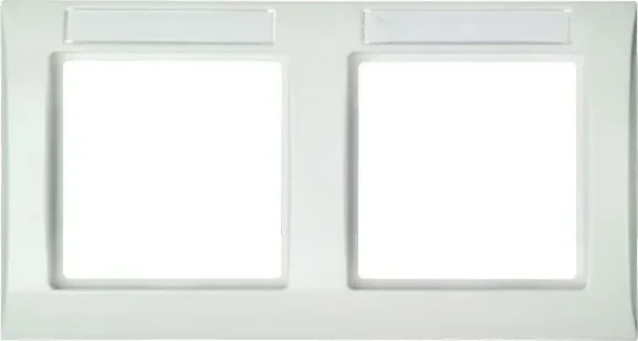 Schneider Electric ELSO Joy Rahmen 2-fach mit Schriftfeld, reinweiß