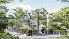 Vitavia Cassandra 11500 ESG 3mm Gewächshaus inkl. Sockel alu/herbstlaub