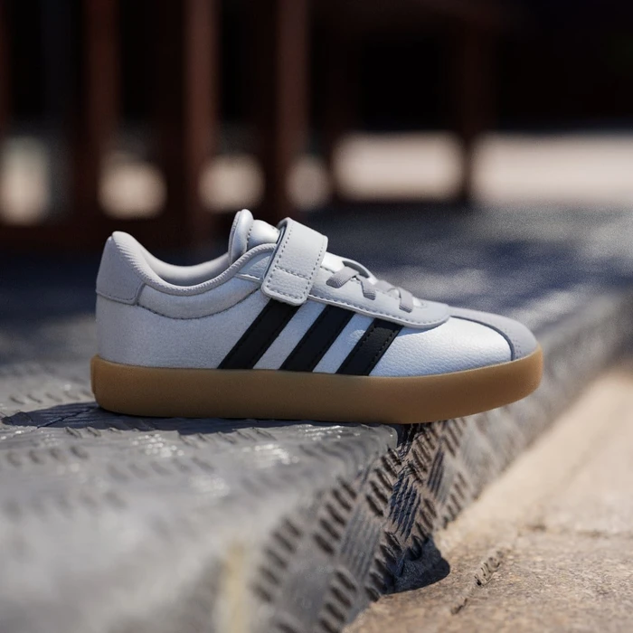 adidas VL Court 3.0 silver metallic/core black/light solid grey (Junior) (IH3958) – Bild 2 von 4