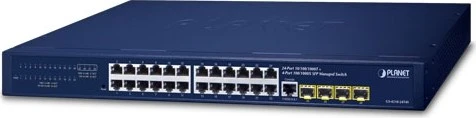 Planet GS-4210 Rackmount Gigabit Managed Switch, 24x RJ-45, 4x SFP