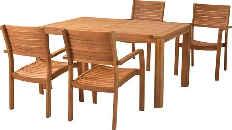 Merxx Batavia Gartenmöbel-Set natur, 5-tlg.